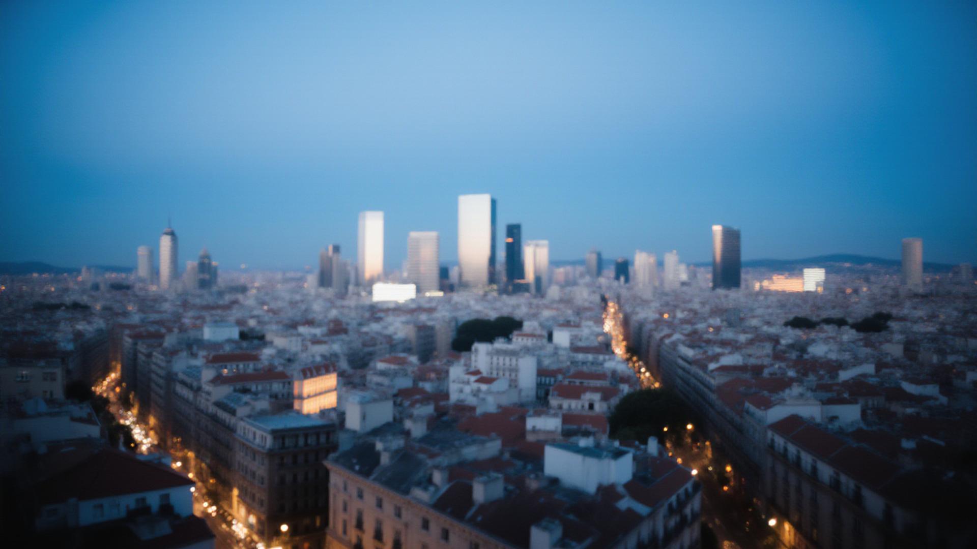 Madrid skyline aesthetic